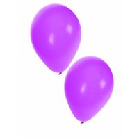 25x stuks Paarse party ballonnen 27 cm - thumbnail
