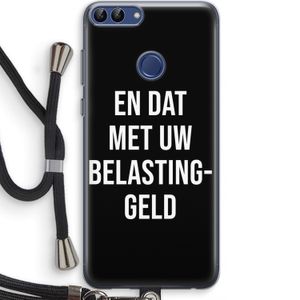Belastinggeld - Zwart: Huawei P Smart (2018) Transparant Hoesje met koord