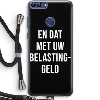 Belastinggeld - Zwart: Huawei P Smart (2018) Transparant Hoesje met koord