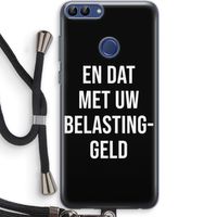 Belastinggeld - Zwart: Huawei P Smart (2018) Transparant Hoesje met koord