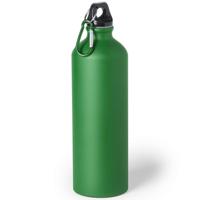 Drinkfles Thor - groen - aluminium - schroefdop - 800 ml - met karabijnhaak