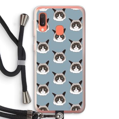 It's a Purrr Case: Samsung Galaxy A20e Transparant Hoesje met koord