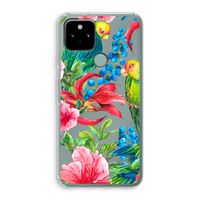 Papegaaien: Google Pixel 5 Transparant Hoesje Papegaaien: Google Pixel 5 Transparant Hoesje