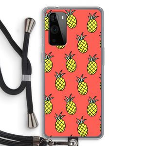 Ananas: OnePlus 9 Pro Transparant Hoesje met koord
