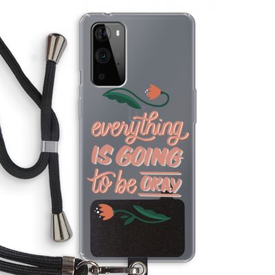 Optimistic flower girl: OnePlus 9 Pro Transparant Hoesje met koord