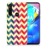 Motorola Moto G8 Power | TPU bumper | Zigzag Multi Color