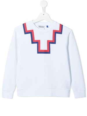 COUNTY OF MILAN KIDS sweat à logo imprimé - Blanc