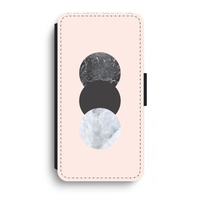 Marmeren cirkels: iPhone XR Flip Hoesje