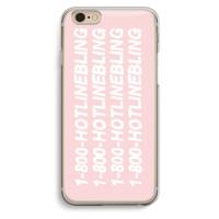 Hotline bling pink: iPhone 6 / 6S Transparant Hoesje
