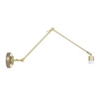 Klassieke wandlamp Shift voor lampenkap, 70-70-32cm, Messing, wandlamp met-verstelbare-arm-van, Metaal, geschikt-voor-E27-LED-lichtbron, voor-lampenkap-met-doorsnede-max., 20cm