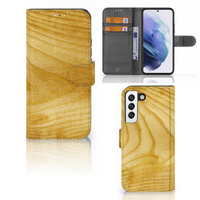 Samsung Galaxy S22 Book Style Case Licht Hout - thumbnail