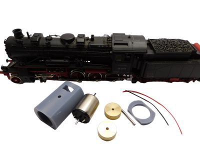 micromotor HR014F motor ombouwset voor Roco DB DR DRG ÖBB BR 58, Sächs XIII H, Baden G12, u.a.