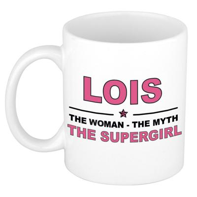 Lois cadeau mok - Woman Myth Supergirl - naam koffiemok - 300 ml - collega - moederdag