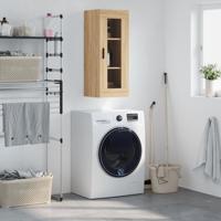 Wandkast 34,5x34x90 cm sonoma eikenkleurig