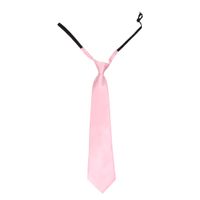 Lichtroze stropdas 40 cm verkleedaccessoire voor dames/heren   - - thumbnail