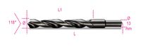 Beta Spiraalboren, korte uitvoering, schacht gereduceerd tot 13 mm HSS gewalst 410A 14,00 - 004100283