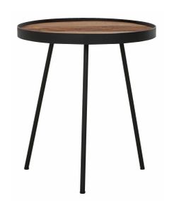 DTP Home Bijzettafel 'Saturnus' Teakhout, 40cm, kleur Naturel