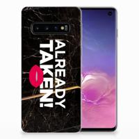Samsung Galaxy S10 | Siliconen hoesje | met naam Already Taken Black Samsung Galaxy S10 | Siliconen hoesje | met naam Already Taken Black