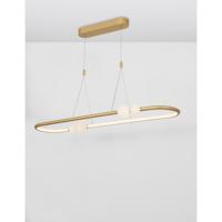 Lyora HanglampCelia goud met wit ovaal - 9820602