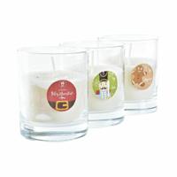 Kaars DKD Home Decor Kerstmis Kerstman Notenkraker (8 x 8 x 9 cm) (3 Stuks)