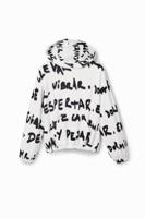 Oversized sweatshirt met all-over Manifesto-tekst - WHITE - S - thumbnail