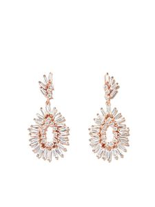 Suzanne Kalan boucles d'oreilles pendantes en or rose 18ct ornées de diamants