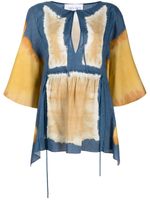 Alberta Ferretti tunique à manches drapées - Bleu Alberta Ferretti tunique à manches drapées - Bleu