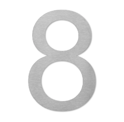 LIROdesign huisnummer 8 RVS - 15,5 cm - per stuk LIROdesign huisnummer 8 RVS - 15,5 cm - per stuk