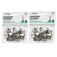 Benson Handdoekhaakjes - zilver - 20x - handdoekclips - ophanghaakjes