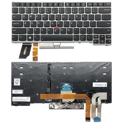 Amerikaanse Backlight toetsenbord voor Lenove ThinkPad E480 L480 L380 Yoga T480s(Silver)