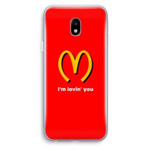 I'm lovin' you: Samsung Galaxy J3 (2017) Transparant Hoesje