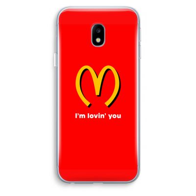 I'm lovin' you: Samsung Galaxy J3 (2017) Transparant Hoesje