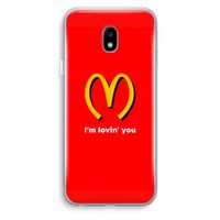 I'm lovin' you: Samsung Galaxy J3 (2017) Transparant Hoesje