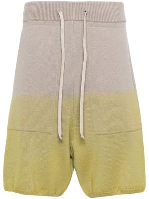 Moncler + Rick Owens short en cachemire à effet dégradé - Gris