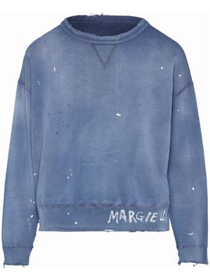 Maison Margiela sweat Handwritten en coton - Bleu