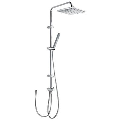 Tres Selection glijstang set met regendouche 111 cm rond chroom