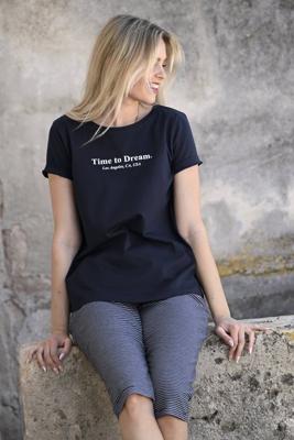 Katoenen Ringella pyjama blauw