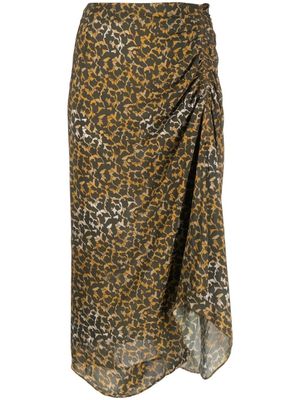 MARANT ÉTOILE jupe drapée Azaria à fleurs - Vert