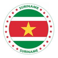 Viltjes met Surinaamse vlag opdruk