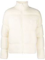 Moncler doudoune en mohair mélangé - Blanc