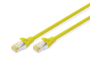 Digitus DK-1644-A-050/Y RJ45 Netwerkkabel, patchkabel CAT 6A S/FTP 5.00 m Geel Halogeenvrij, Verdraaide paren, Snagless, Vlambestendig 1 stuk(s)