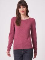 Basic fijngebreide boothals trui van biologisch cashmere