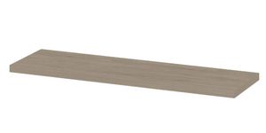 INK wandplank in houtdecor 3,5cm dik variabele maat voor hoek opstelling inclusief blinde bevestiging 120-180x35x3,5cm, ivoor eiken