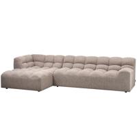 WOOOD Loungebank 'Allure' Links, Geweven stof, kleur Bruin Melange