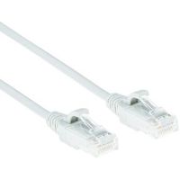 ACT Witte 3 meter LSZH U/UTP CAT6 datacenter slimline patchkabel snagless met RJ45 connectoren - thumbnail