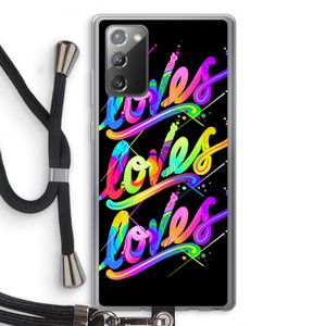 Loves: Samsung Galaxy Note 20 / Note 20 5G Transparant Hoesje met koord