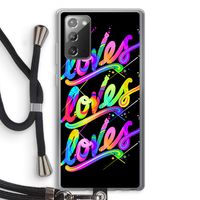 Loves: Samsung Galaxy Note 20 / Note 20 5G Transparant Hoesje met koord