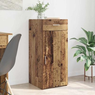 Dressoir artisanaal eikenkleurig 42,5 x 40 x 93 cm Bewerkt hout