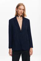 Geborduurde bloemenblazer - BLUE - M