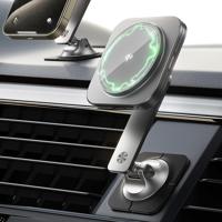 Qi2 Dashboard Wireless Charger (HaloLock) - Grey Qi2 Dashboard Wireless Charger (HaloLock) - Grey